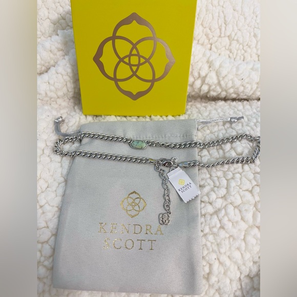 Kendra Scott Elisa Grier Pendant Necklace with Silver Chain- Brand New w/Box💚 - Picture 3 of 5